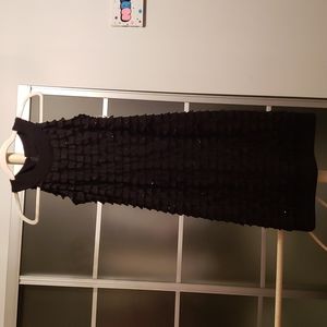 Black, Sleeveless,  (No Label) Mesh Multi-layers W/sparkle, Size 2